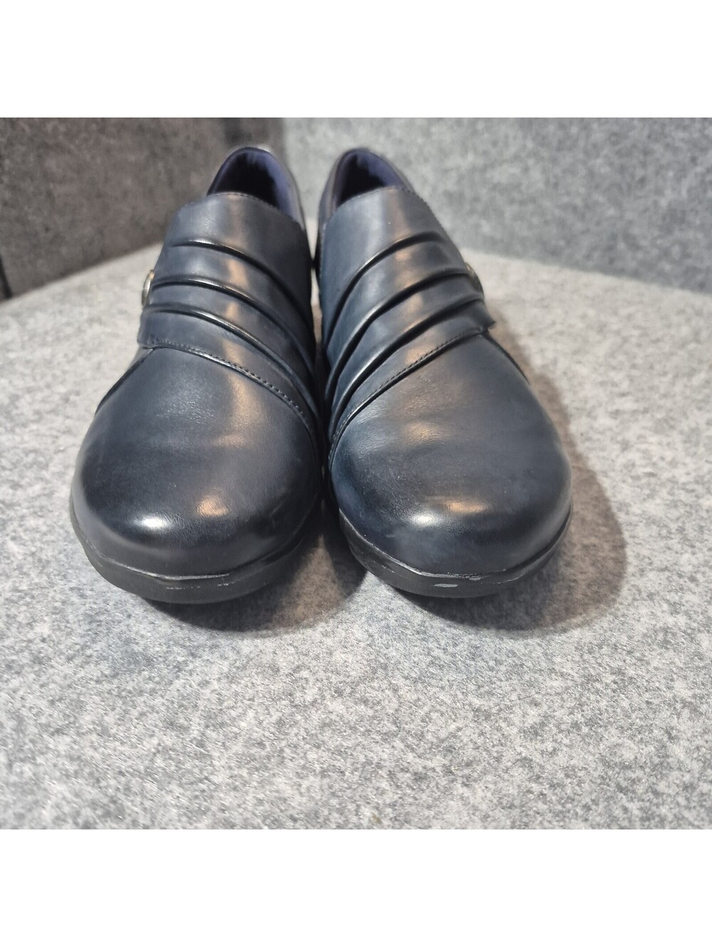 Women's Collection By Clarks Hope Roxanne Blue Leather Shoes 8M Casual Dressy